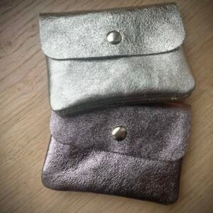 Porte-monnaie "Signature" - Cuir métallisé