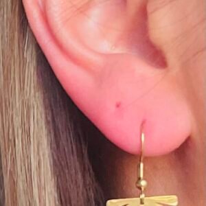 Boucles d'oreilles pendantes "Éventail Solaire"