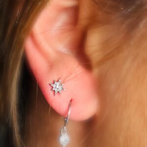 Puce d'Oreille Strass Étoile Polaire – La Lyra