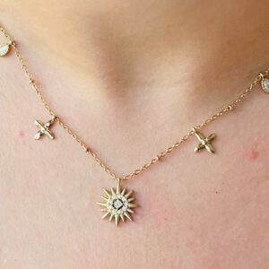 Collier Pampilles Solaire Doré – L'Alba