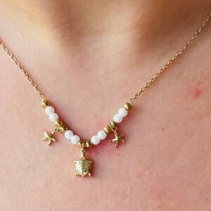 Collier Pendentif Tortue Doré – L'Oana