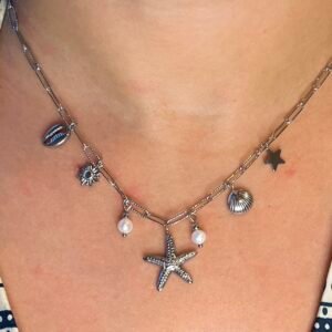 Collier Argenté avec Breloques Coquillages - Naia