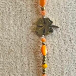 Bracelet doré avec motif trèfle - Chance