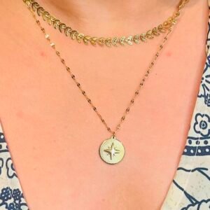 Collier Médaille Étoile Polaire – Audéa