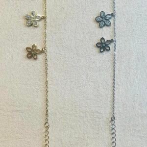 Bracelet avec motifs fleurs et strass - Luna