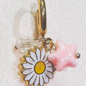 Créoles dorées, motif marguerite - Printemps